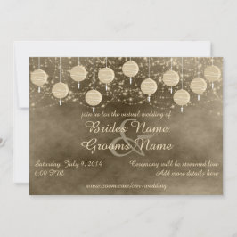 Elfenbensmönster Virtuellare Bröllop Inbjudningar