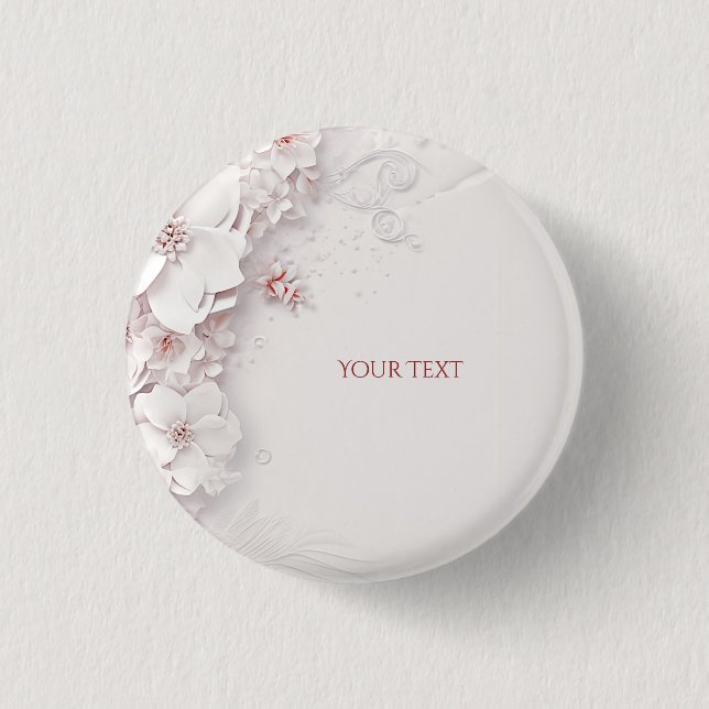 Elfenbensrosa blomknapp knapp (Framsida)