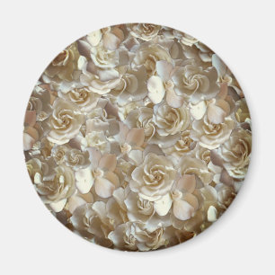 Elfenbensrosmönster – Elegant blomsterkonst Magnet