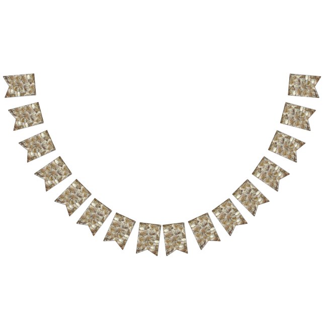 Elfenbensrosmönster – Elegant blomsterkonst Vimplar (Alla)