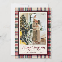 Elfenbensrutig God Jul Familjefoto Högtid