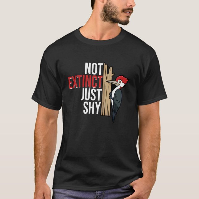 Elfenbensspett, Utdöd och utrotningshotad fågel T Shirt (Framsida)