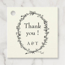 Elfenbensutandning i chic bröllop gåvor etiketter