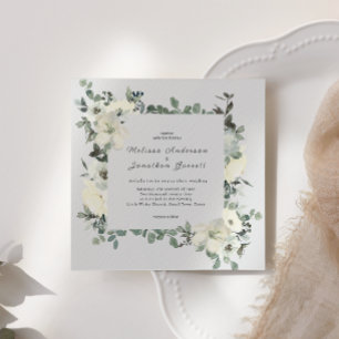 Elfenbensvita rosor blommande bröllop