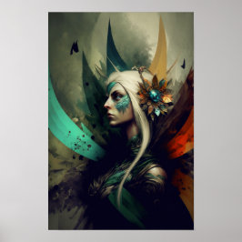 Elfhäxa Fantasyaffisch | RPG-konst 3 Poster