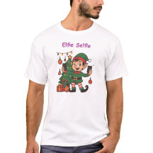 Elfie Selfie Jul T-shirt – Roligt Jul Alf 