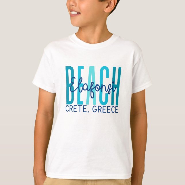 Elfonsi Beach Crete Greece (Ocean) T Shirt (Framsida)