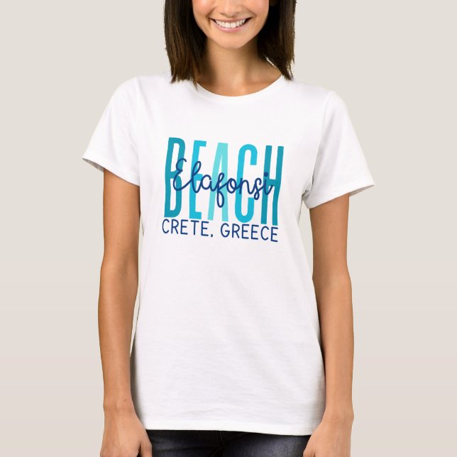 Elfonsi Beach Crete Greece (Ocean) T Shirt (Framsida)