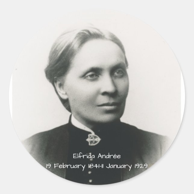 Elfrida Andrée Runt Klistermärke (Framsida)