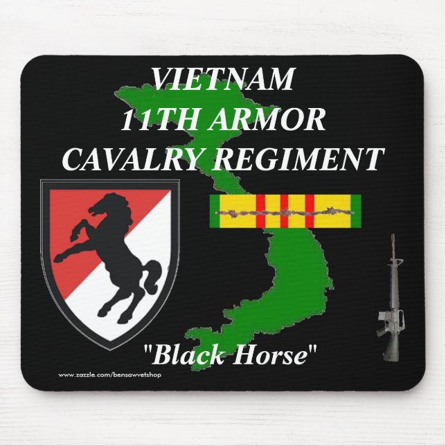Elfte Armor Cav Vietnam Mousepad 2/b Musmatta (Framsidan)