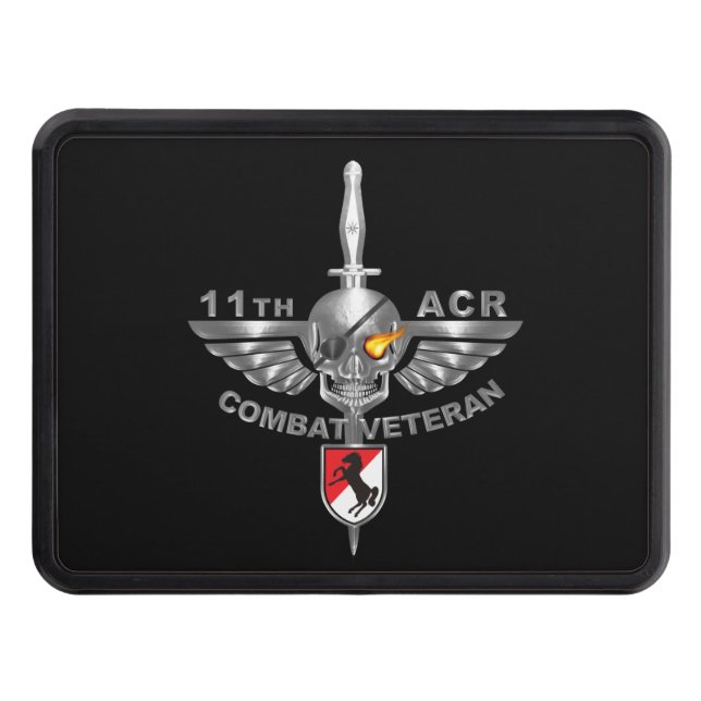 Elfte beväpnade kavalleriregementet Silver Skull V Dragkroksskydd (Framsidan)