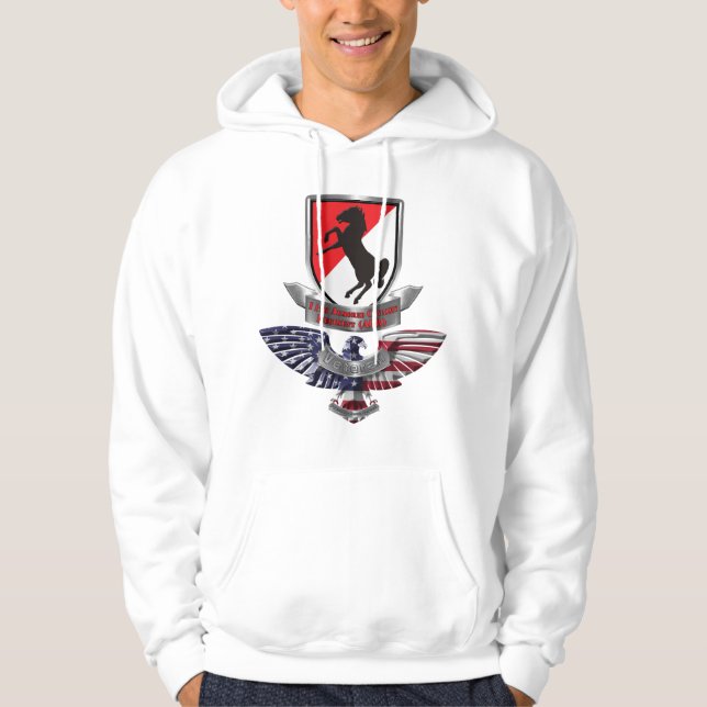 Elfte beväpnade kavalleriregimens veteran hoodie (Framsida)
