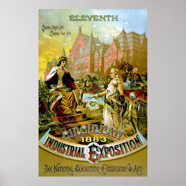 Elfte Cincinnati Industrial Exposition. Poster (Framsidan)