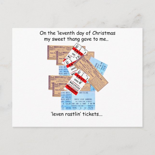 Elfte dagRedneckjul Helg Vykort (Framsida)