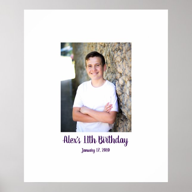 elfte födelsedag, elfte inloggning i Party Board 1 Poster (Framsidan)