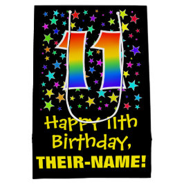 Elfte födelsedag: Färga stjärnor Mönster och regnb