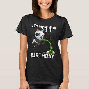 Elfte födelsedagen 11 år gammal Party-djuranda 5 T Shirt