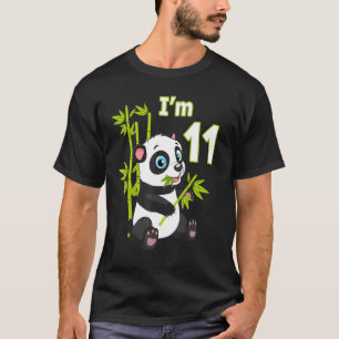 Elfte födelsedagen 11 år gammal Party-djurpanda 3 T Shirt