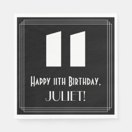 Elfte födelsedagen: Art Deco Inspired Titta "11" + Pappersservett