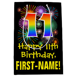 Elfte födelsedagen: Roligt Fireworks Mönster + reg