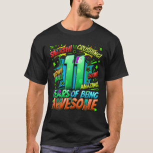 Elfte födelsedagen Tecknad Stil Fantastisk sedan 2 T Shirt