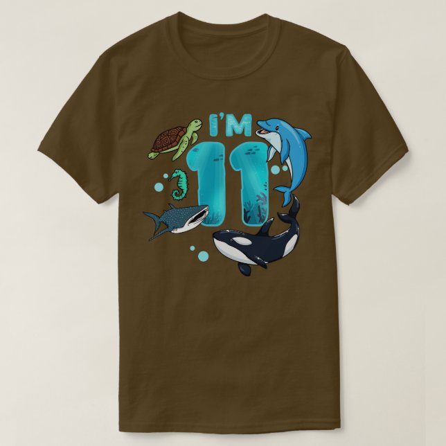 Elfte födelsedagen under havet t shirt (Design framsida)