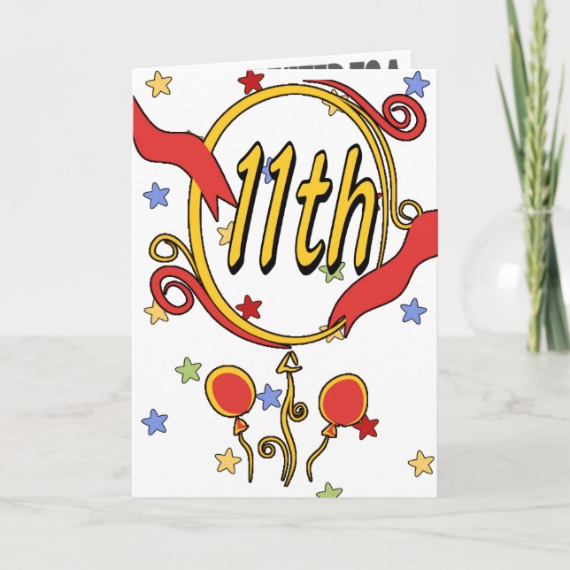Elfte Födelsedagsfest inbjudan (Framsida)
