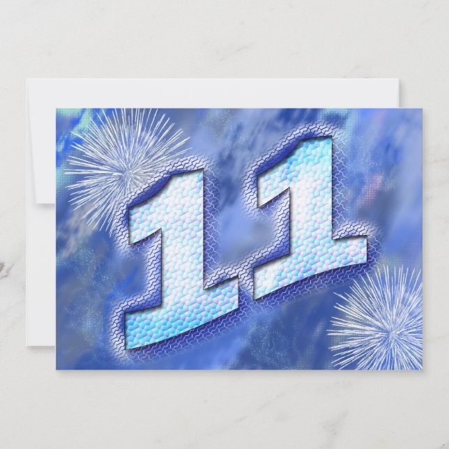 Elfte Födelsedagsfest inbjudan (Framsida)