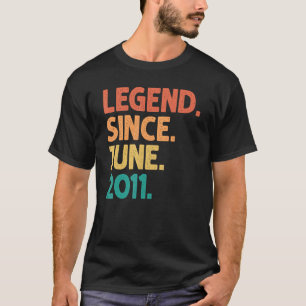 Elfte födelsedagslätten sedan juni 2011 1 år gamma t shirt