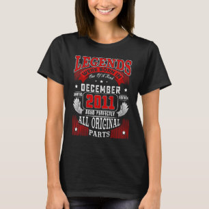 Elfte födelsedagsljud född i december 2011 1 år t shirt
