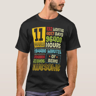 Elfte födelsedagspojken 11 år av att vara Fantasti T Shirt