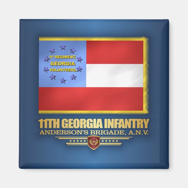 Elfte Georgieninfanteriet Magnet (Framsidan)
