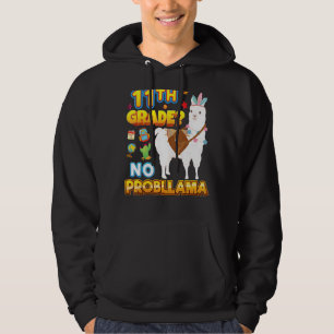 Elfte Klass No Probllama Back to school Llama Prob Hoodie