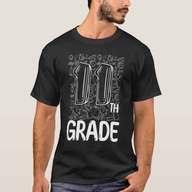 Elfte Klass-typografigruppen, elfte Klass tillbaka T Shirt (Framsida)