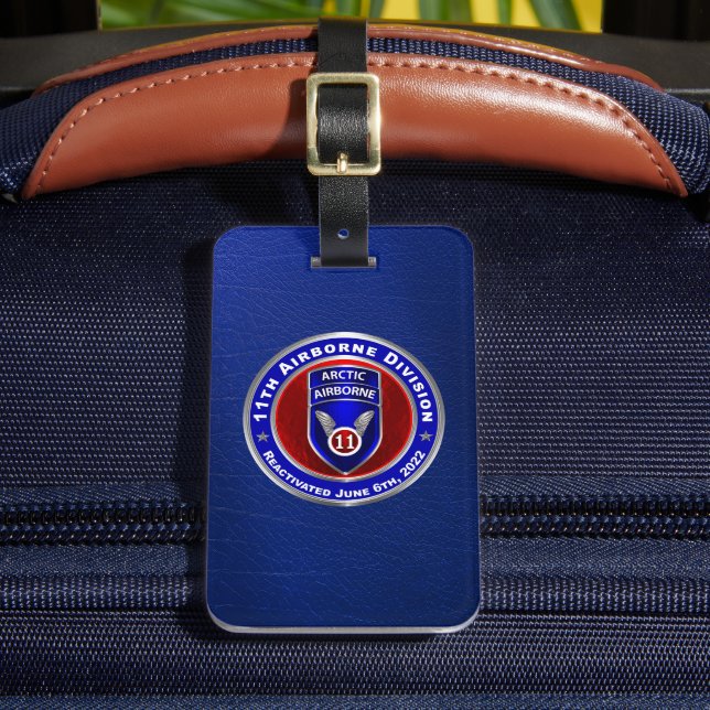 Elfte luftburen sektionens resgodsnummer bagagebricka (Framsida Insitu 2)