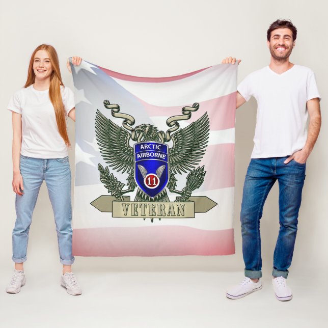 Elfte luftburna divisionen Veteran Fleecefilt (På plats)