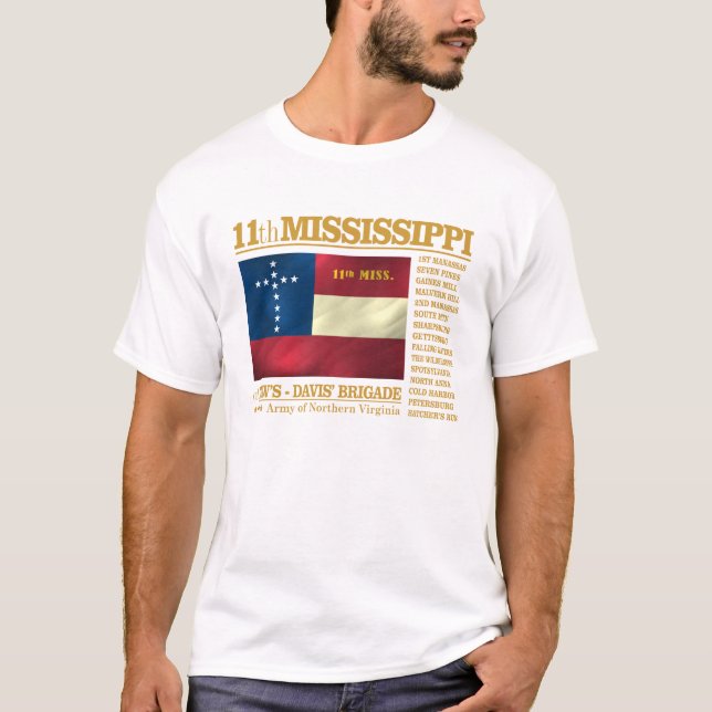 Elfte Mississippi Infantry (BA2) T-shirt (Framsida)