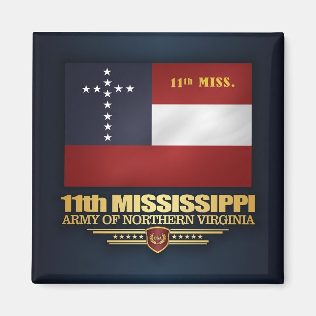 Elfte Mississippi Infantry Magnet (Framsidan)