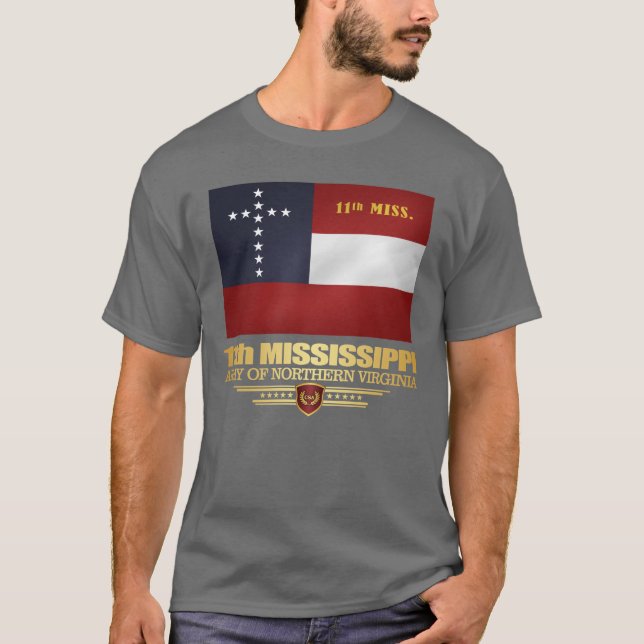 Elfte Mississippi Infantry Tee (Framsida)
