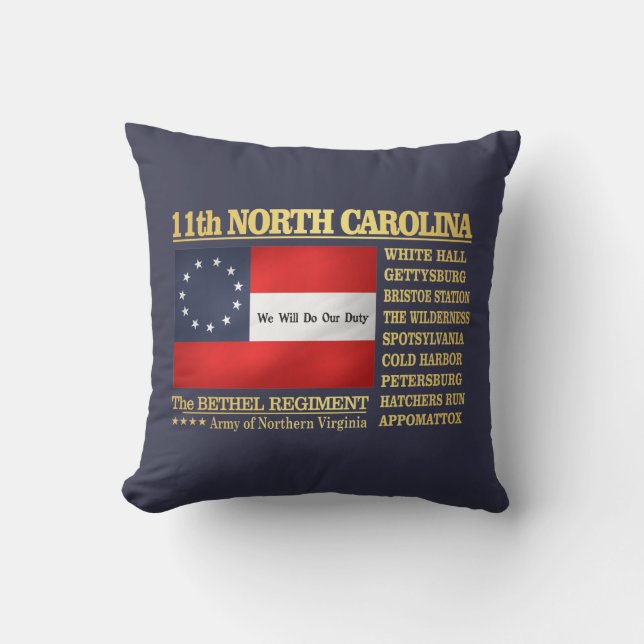 Elfte North Carolina Infantry (BA2) Kudde (Framsida)