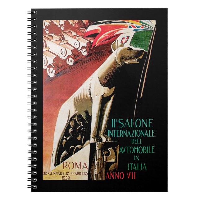 Elfte Salone Internazionale Automobile ~ Roma Anteckningsbok Med Spiral (Framsidan)