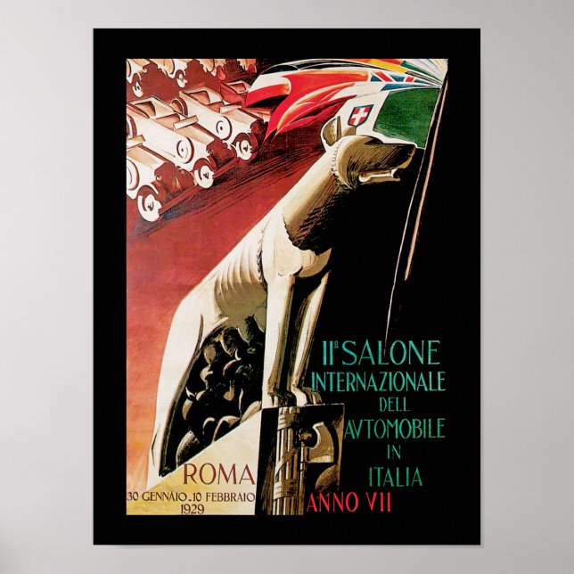 Elfte Salone Internazionale Automobile ~ Roma Poster (Framsidan)