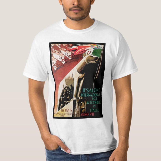 Elfte Salone Internazionale Automobile ~ Roma Tee Shirt (Framsida)