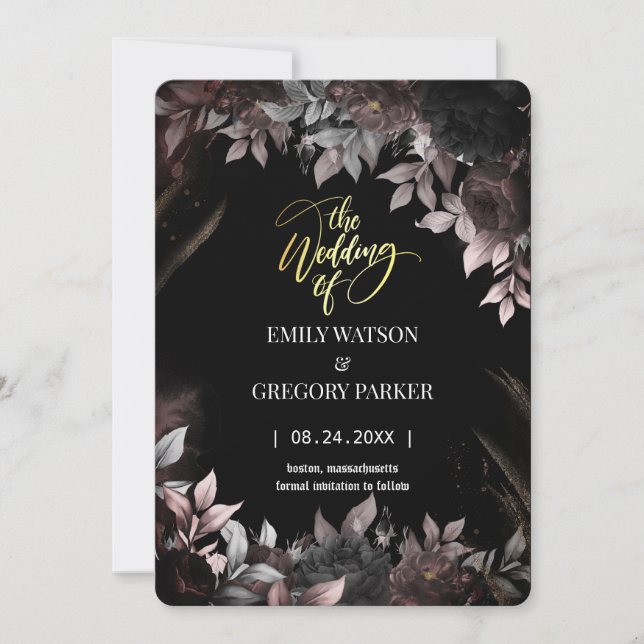 Elgant Gothic Rust Black Ro Spara Datumet (Framsida)