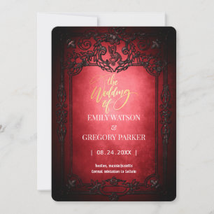 Elgant gotiic Teal Rust Red Framework sparar datum Spara Datumet