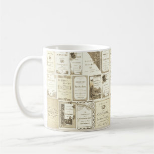 Elgin Illinois 1880:s inbjudan till Sepia-Klubben Kaffemugg
