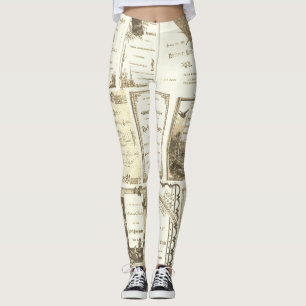 Elgin Illinois 1880:s inbjudan till Sepia-Klubben Leggings