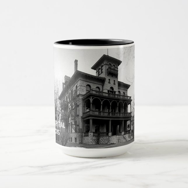 Elgin Illinois 1890's Sherman Hospital Byggnad Mugg (Center)