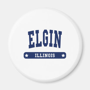 Elgin Illinois College Stil T-skjortor Magnet