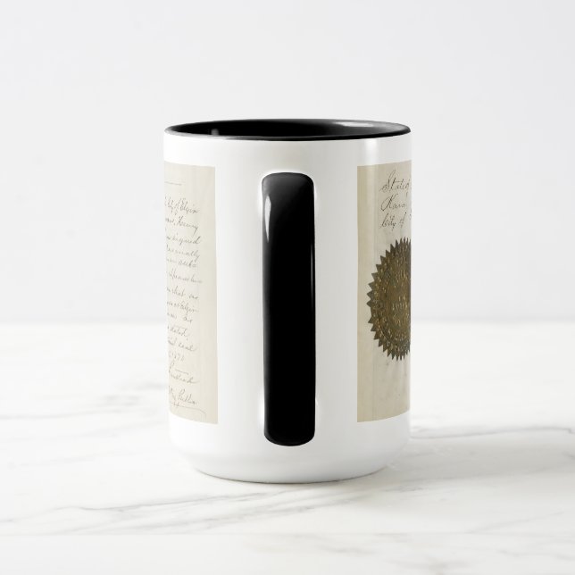 ELGIN ILLINOIS J W RANSTEAD ALS CAFE BYGGNAD 1870 MUGG (Handtag)